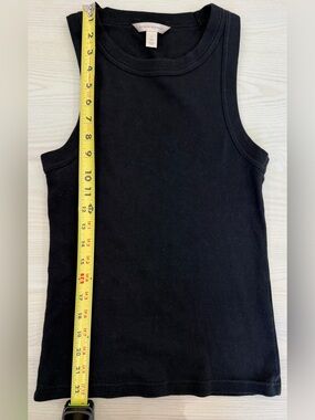 Banana Republic Black Ribbed Tank Top S EUC